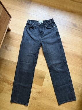 Reformation Black Straight-Leg Jeans